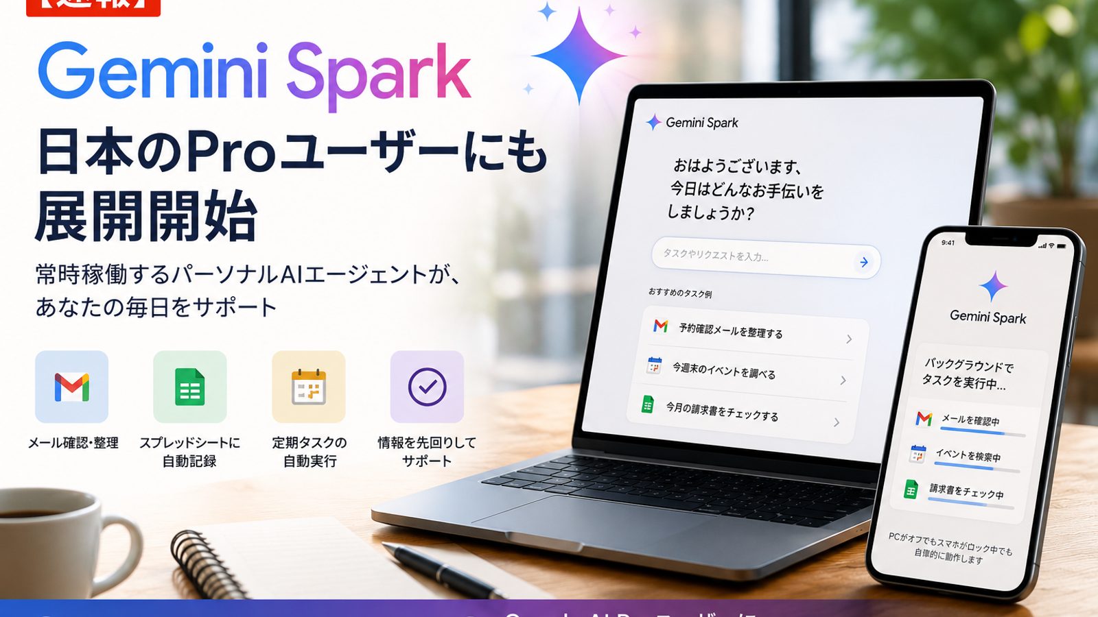 【速報】Gemini Spark、日本のProユーザーにも展開開始