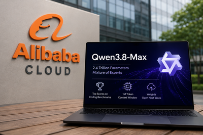 【速報】Qwen3.8-Max発表、Alibabaが2.4兆パラメータで重み来週公開