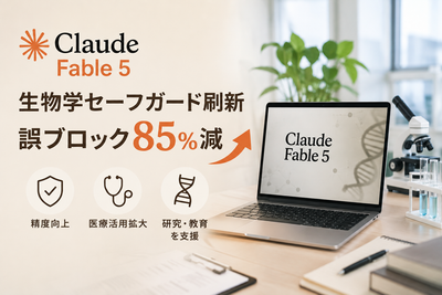 【速報】Claude Fable 5進化 生物学セーフガード刷新で誤ブロック85%減
